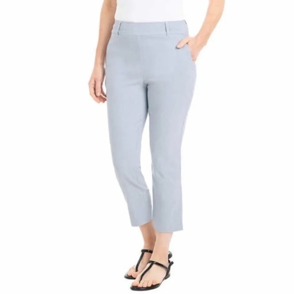 Hilary‎ Radley NWT Light Heather Blue Cropped Pants Tummy Control Panel Sz M
